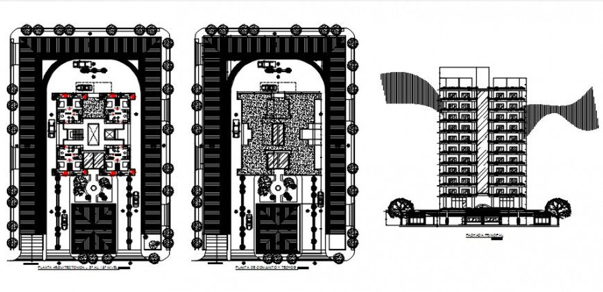 2 d cad drawing of commercial center 3auto cad software
