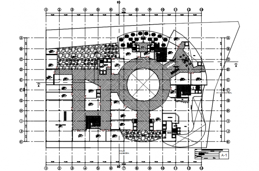 2 d cad drawing of commercial center hotel Auto Cad software