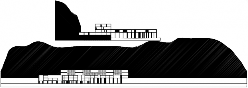 2 d cad drawing of commercial elevation whole plan Auto Cad software