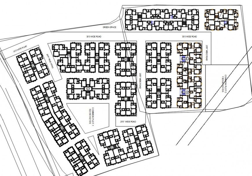 2 d cad drawing of common plot Auto Cad software