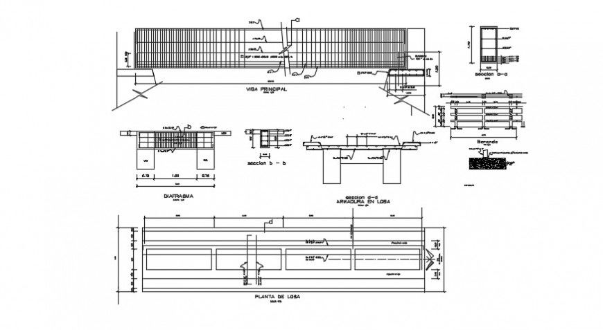 2 d cad drawing of concrete bridge panel auto cad software