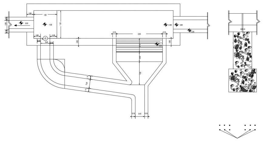 2 d cad drawing of detail kitchen Auto Cad software