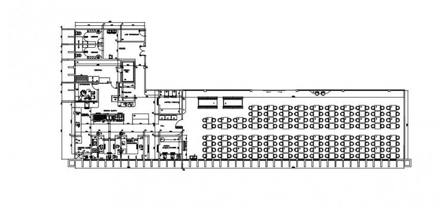 2 d cad drawing of Detail of dining room auto cad software