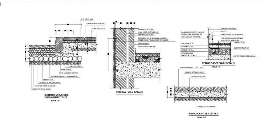 2 d cad drawing of Details floor plan elevation auto cad software