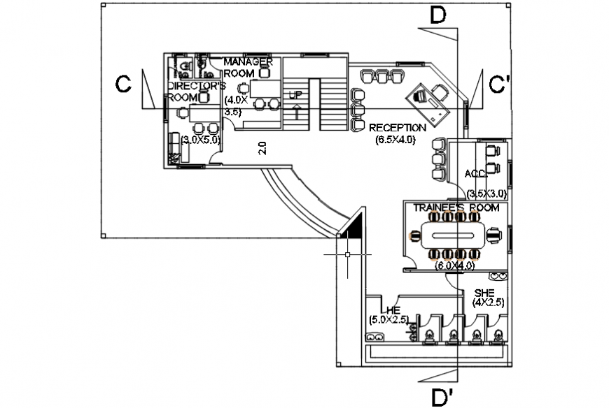 2 d cad drawing of details room  Auto Cad software