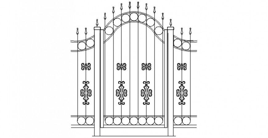 2 d cad drawing of door elevation 2 auto cad software