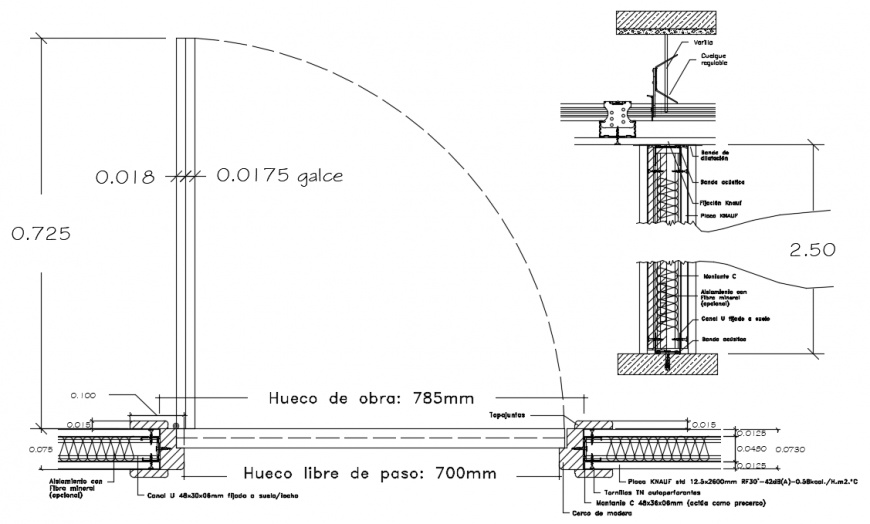 2 d cad drawing of door panel auto cad software