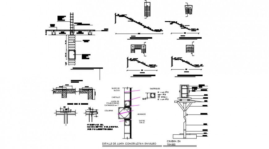2 d cad drawing of elevation structural detail plan auto cad software