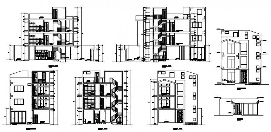 2 d cad drawing of exterior bungalow Auto Cad software