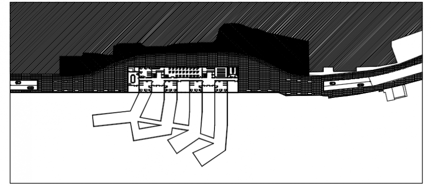 2 d cad drawing of exterior commercial center plain Auto Cad software