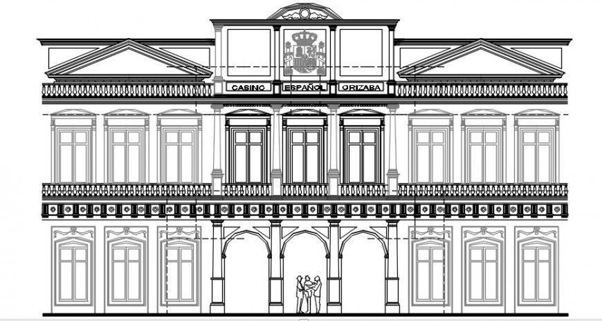2 d cad drawing of exterior design Auto Cad software