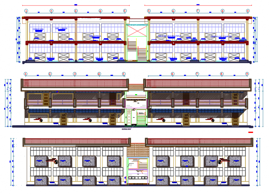 2 d cad drawing of exterior retail shops Auto Cad software