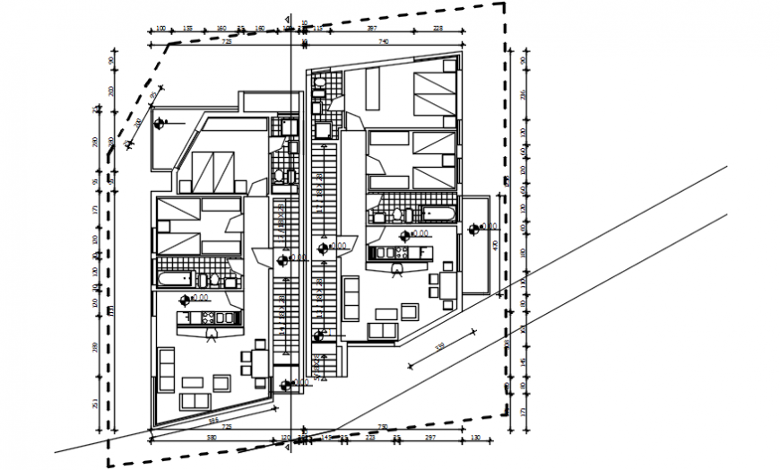 2 d cad drawing of floor drawing Auto Cad software