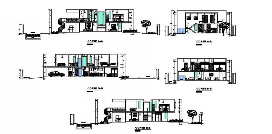 2 d cad drawing of floor elevation section drawing auto cad software