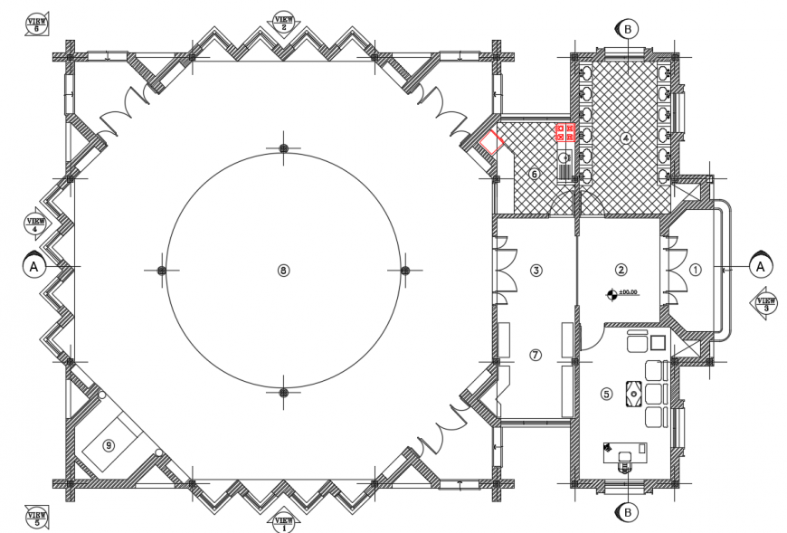 2 d cad drawing of floor furniture layout auto cad software