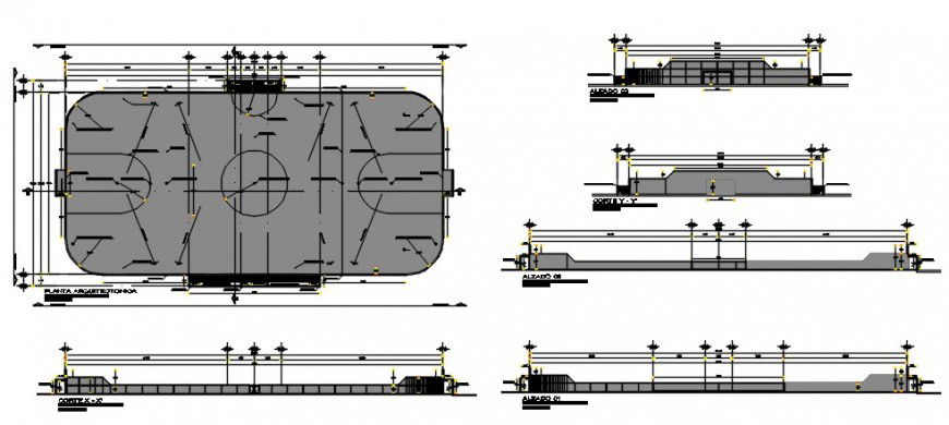 2 d cad drawing of football court auto cad software