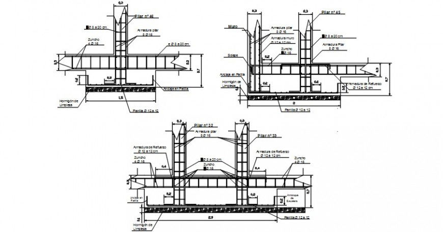 2 d cad drawing of footing detail auto cad software
