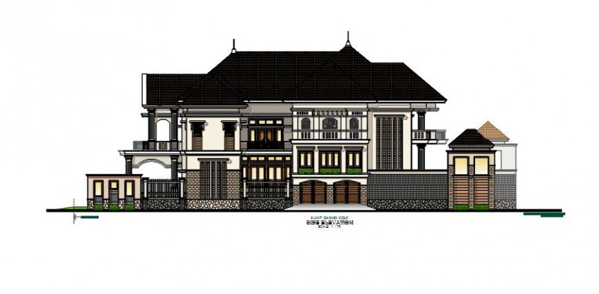 2 d cad drawing of golf house Auto Cad software