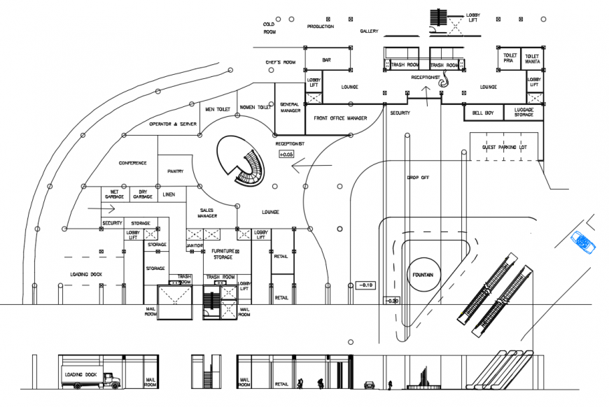 2 d cad drawing of ground floor auto cad software