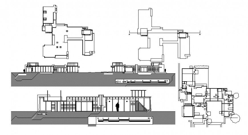 2 d cad drawing of ground floor elevation Auto Cad software