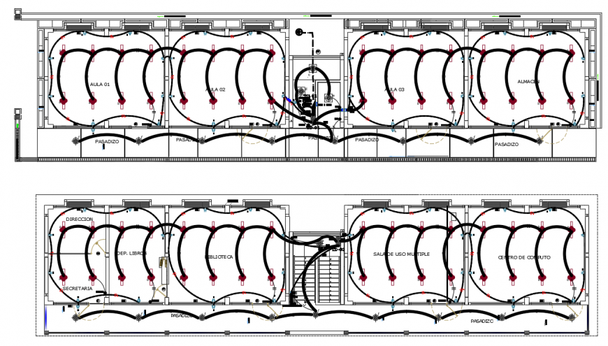 2 d cad drawing of ground floor layout plan Auto Cad software