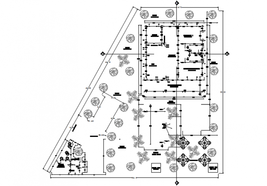 2 d cad drawing of ground garden layout plan Auto Cad software