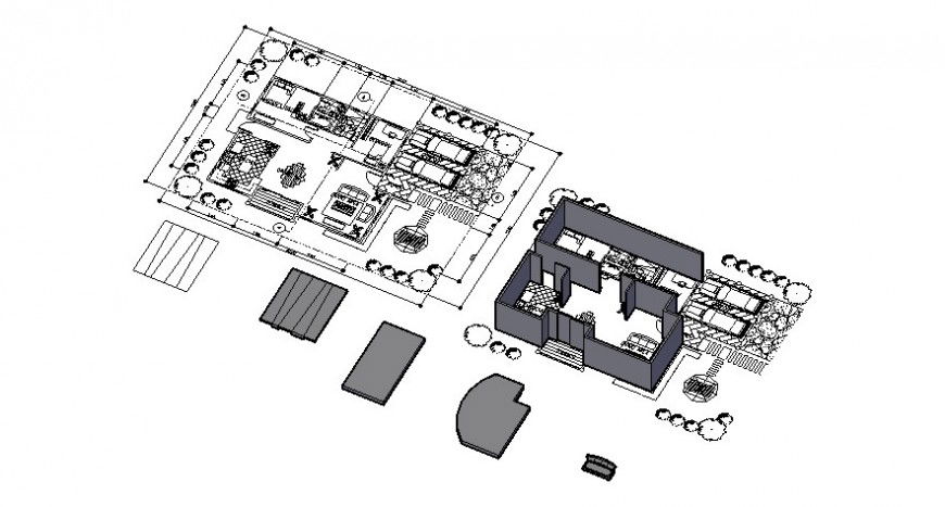 2 d cad drawing of home elevation top view Auto Cad software