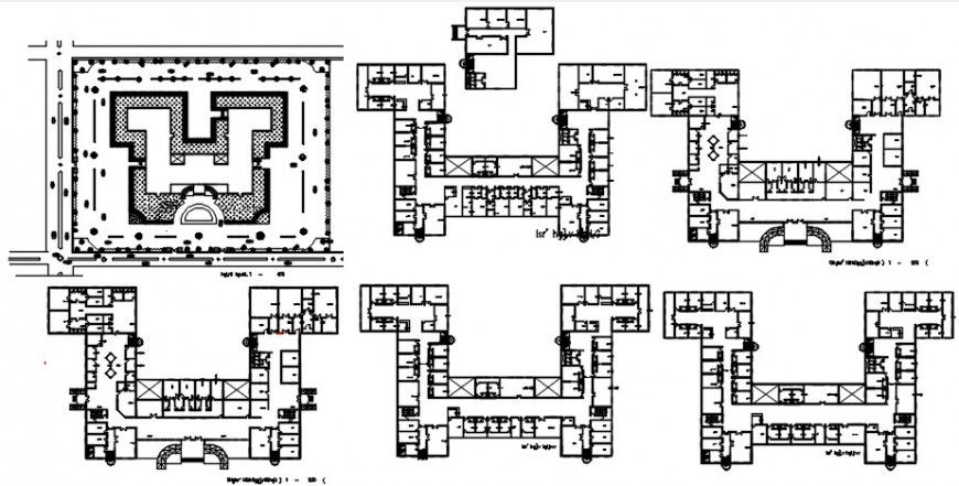 2 d cad drawing of hospital elevation Auto Cad software