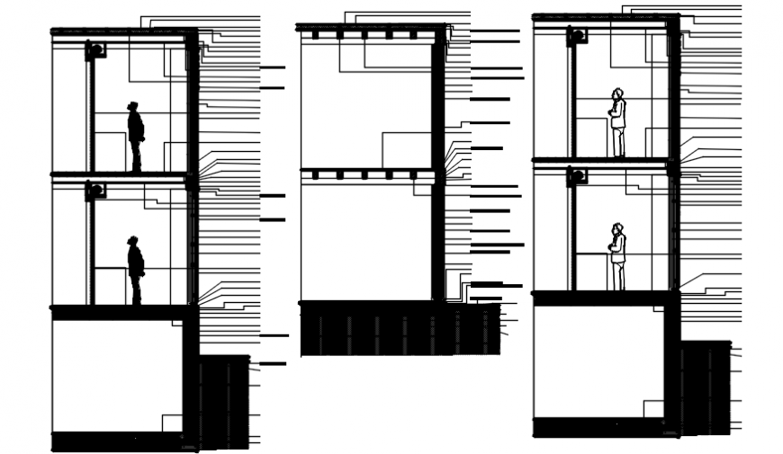 2 d cad drawing of hospital lift area Auto Cad software