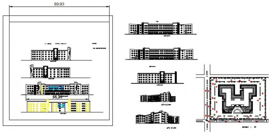 2 d cad drawing of hospital views Auto Cad software