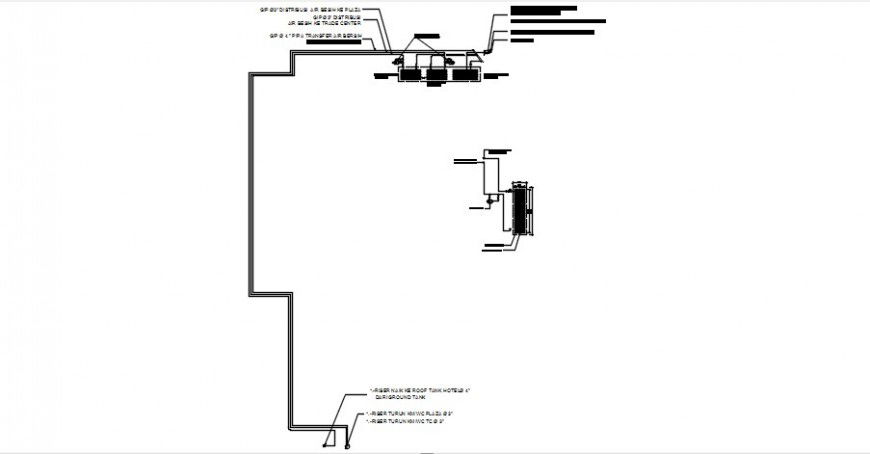 2 d cad drawing of hotel and roof tank Auto Cad software