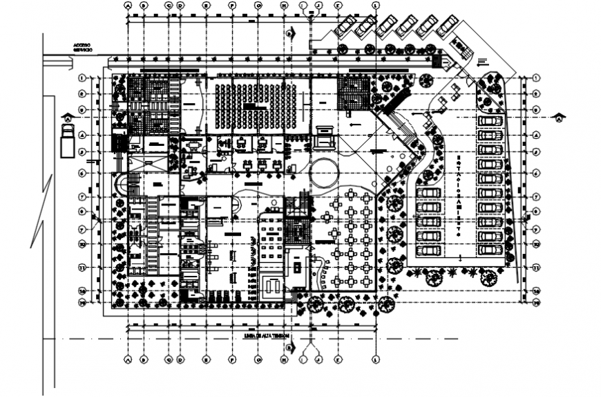 2 d cad drawing of hotel Auto Cad software