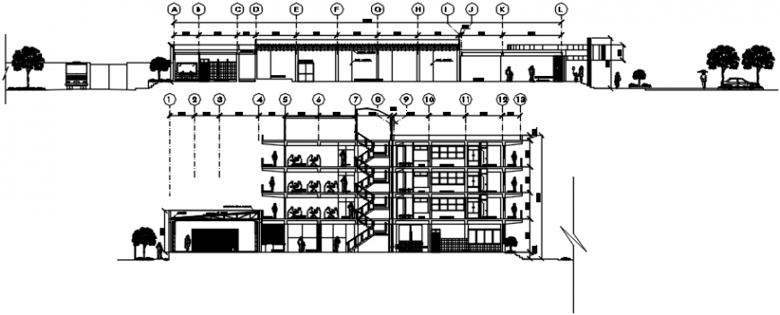 2 d cad drawing of hotel building Auto cad software
