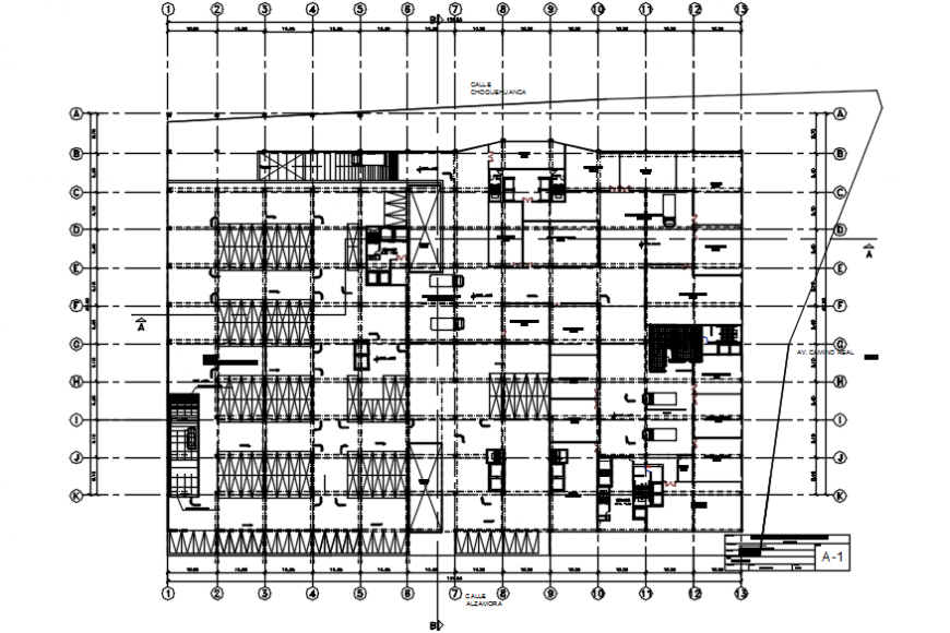 2 d cad drawing of hotel parking area Auto Cad software