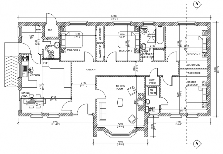 2 d cad drawing of house design auto cad software