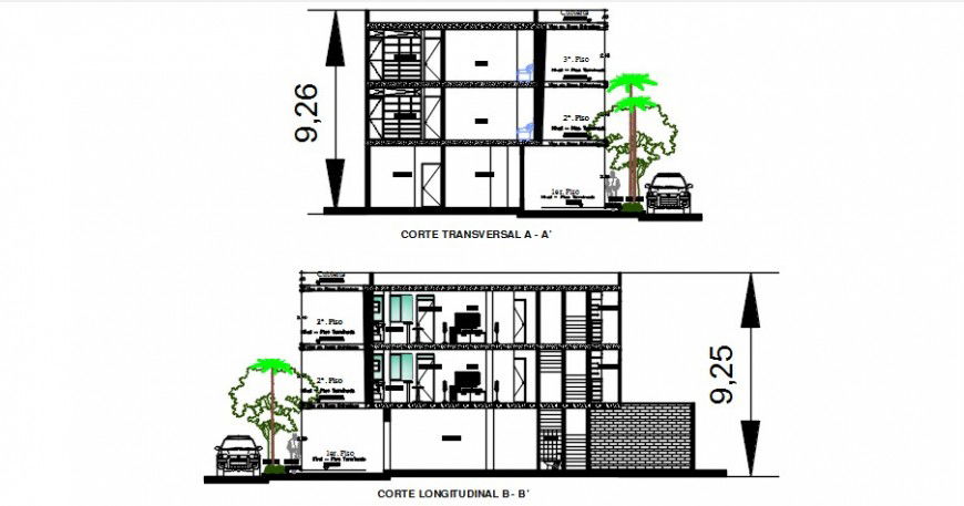 2 d cad drawing of housing and commercial premises auto cad software