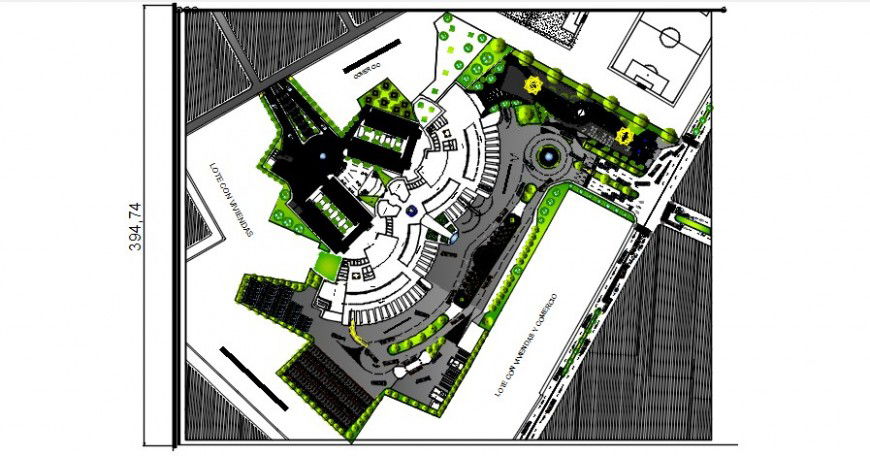 2 d cad drawing of intercity bus station auto cad software