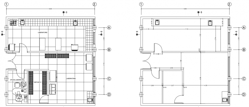 2 d cad drawing of kitchen furniture Auto Cad software