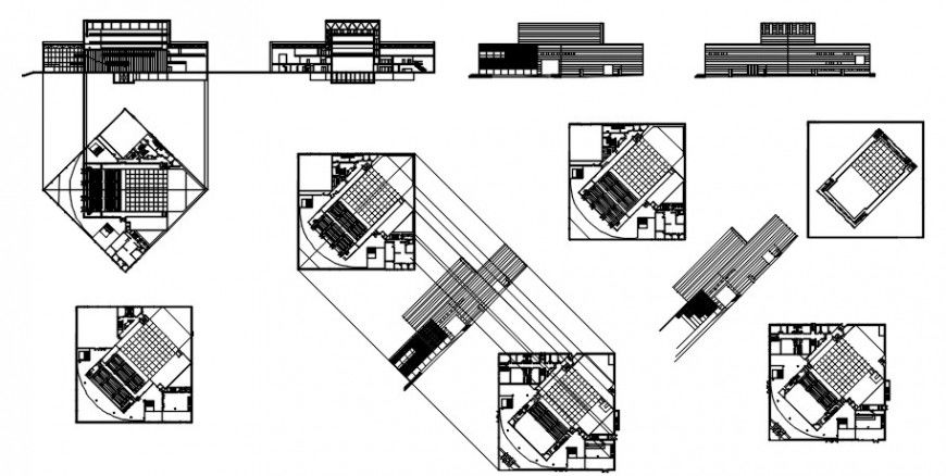 2 d cad drawing of library Auto CAD software