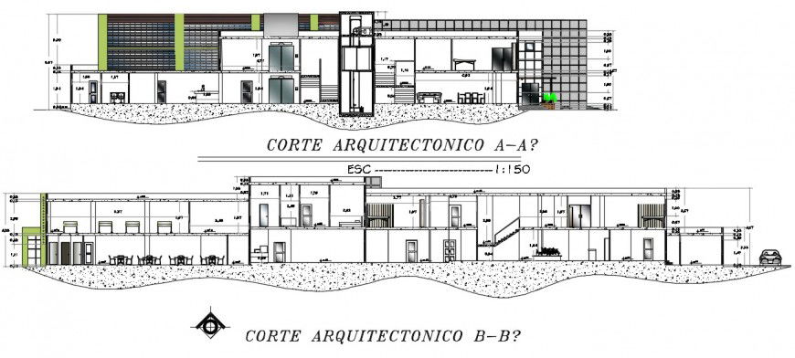 2 d cad drawing of medical specialty clinic elevation auto cad software