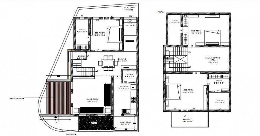 2 d cad drawing of Mukesh bhai elevation auto cad software