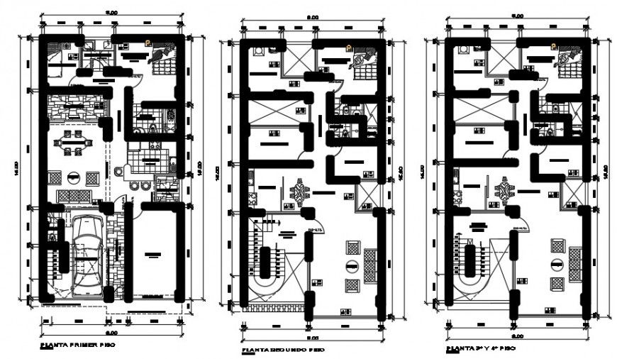 2 d cad drawing of multi-family plan auto cad software