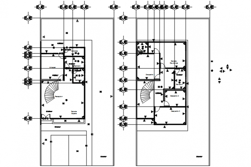 2 d cad drawing of office output plan Auto cad software