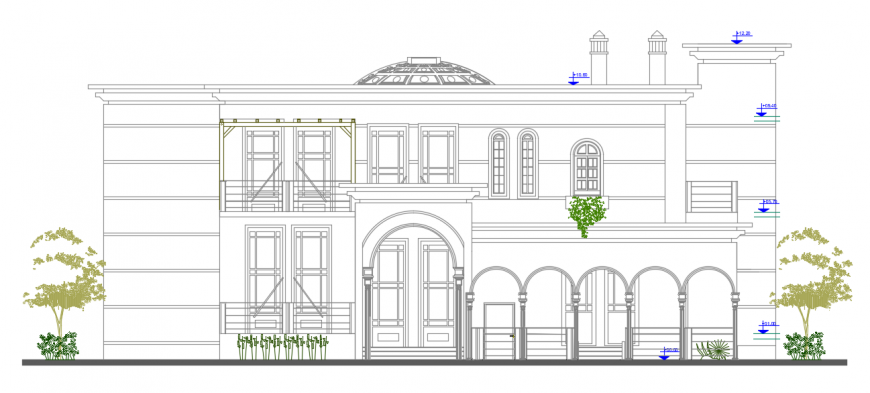 2 d cad drawing of one family housing auto cad software