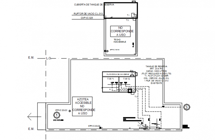 2 d cad drawing of plain Asad water tank Auto Cad software