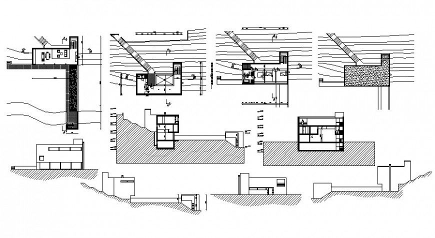 2 d cad drawing of plan layout furniture villa Auto CAD software