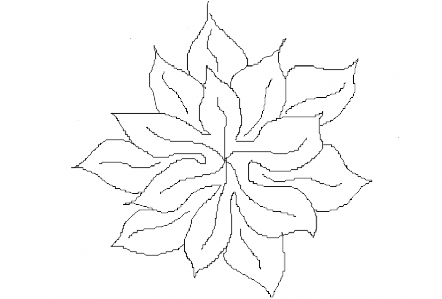 2 d cad drawing of plant Auto Cad software