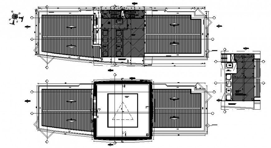 2 d cad drawing of plot section cut Auto Cad software