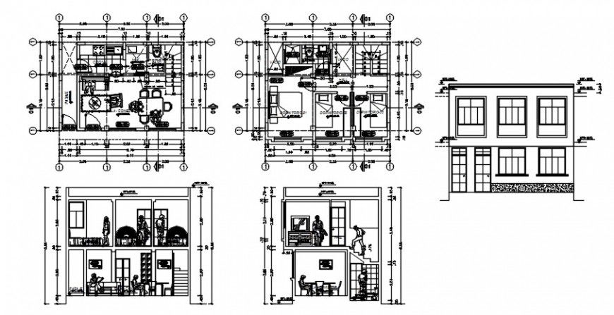 2 d cad drawing of Reduced housing autocad software