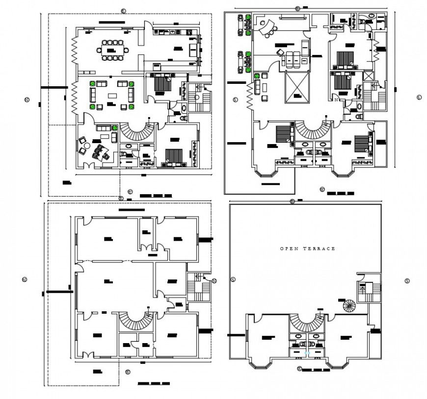 2 d cad drawing of Residence complete interior auto cad software